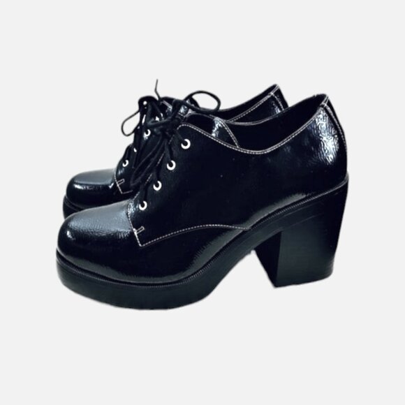 DIRTY LAUNDRY Glossy Derby Oxfords Academia Shoes - Picture 2 of 12